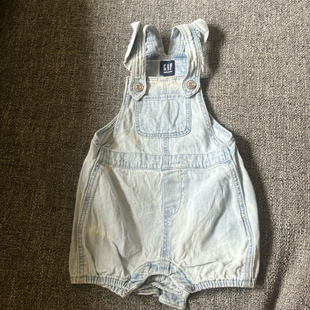 Cute one piece denim jumper.